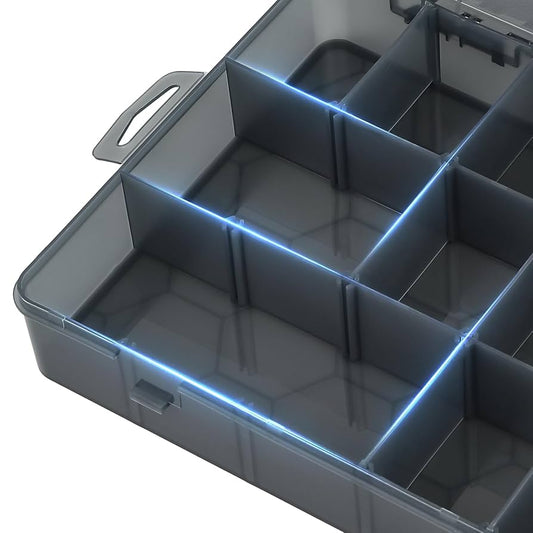 18-Grid Peptide Supply Box Organizer – Grey