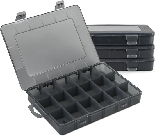 18-Grid Peptide Supply Box Organizer – Grey