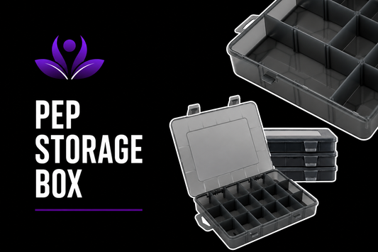 18-Grid Peptide Supply Box Organizer – Grey